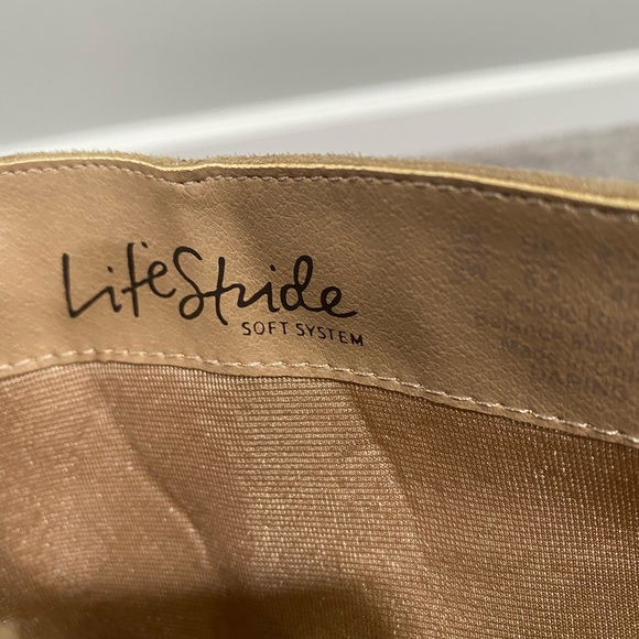 Life Stride Soft System Suede Tan heeled boots women size 9W. - Picture 7 of 8